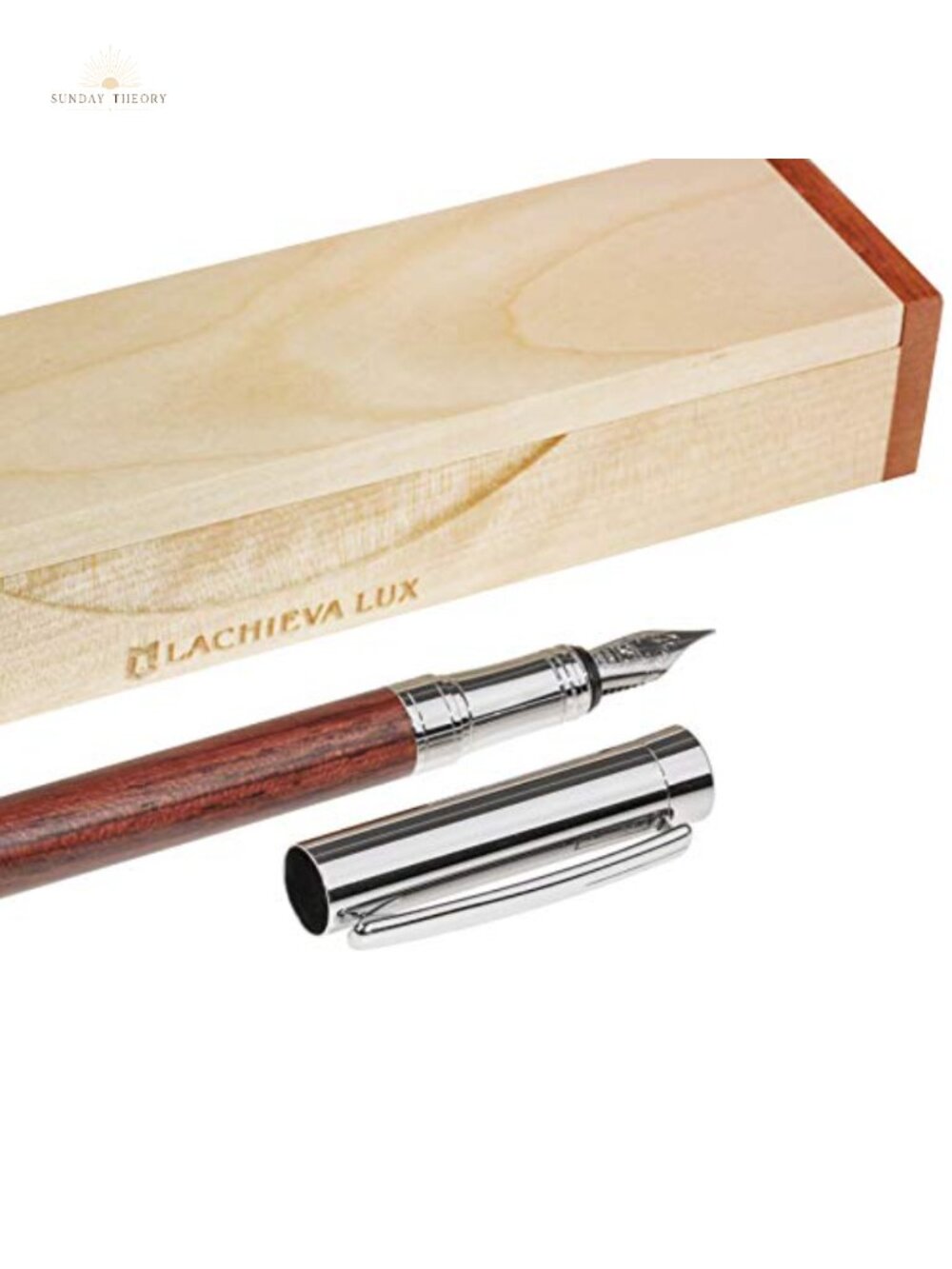 LACHIEVA LUX Rosewood Fountain Pen German Fine Nib Gift Set